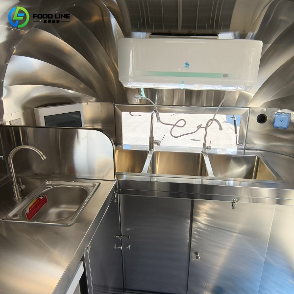 inside system in the food trailer