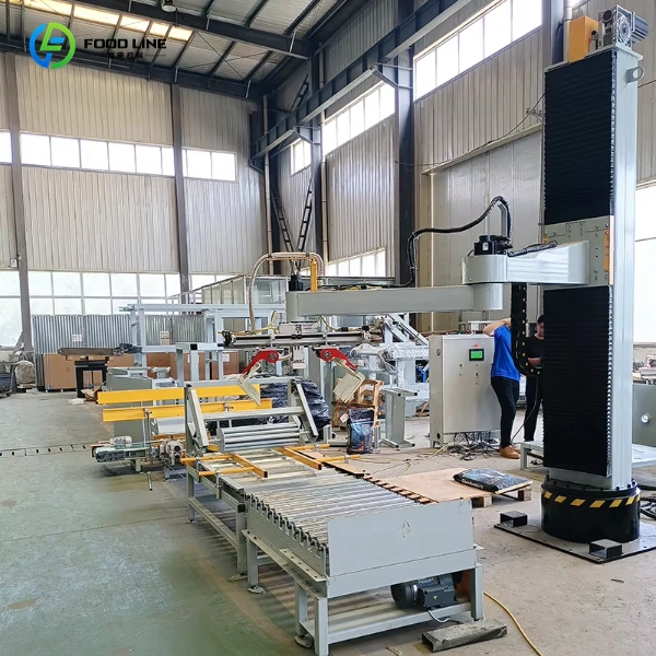 automatic palletizer machine in the factory