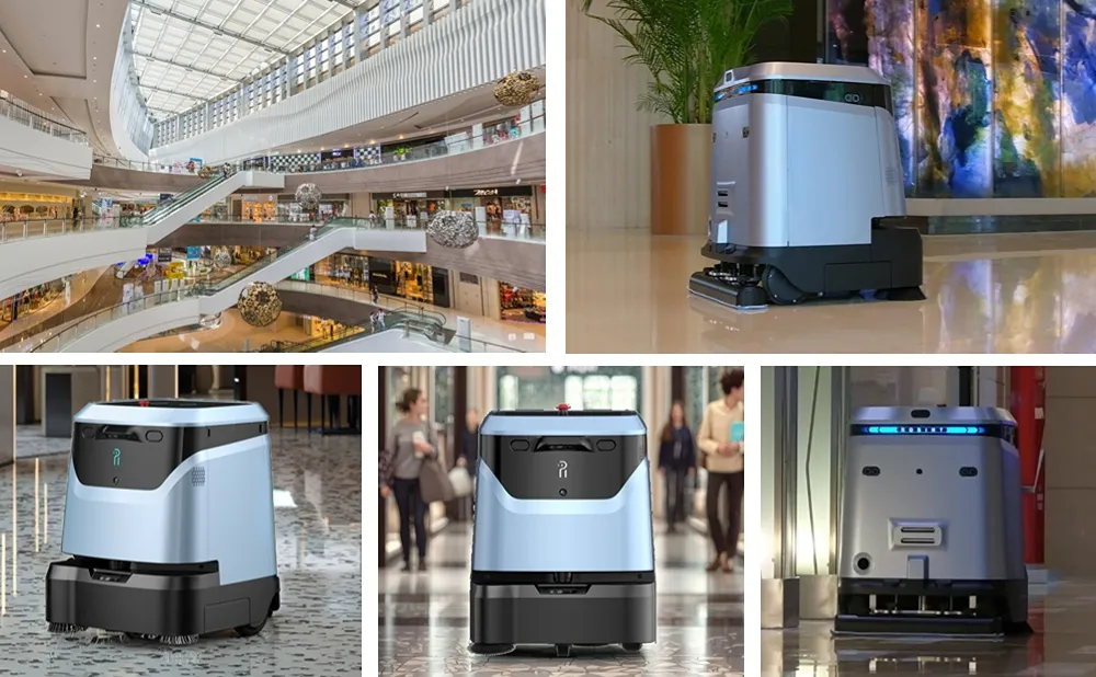 commercial cleaning robot for shopping center