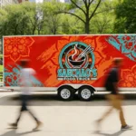 concession food trailer on the street