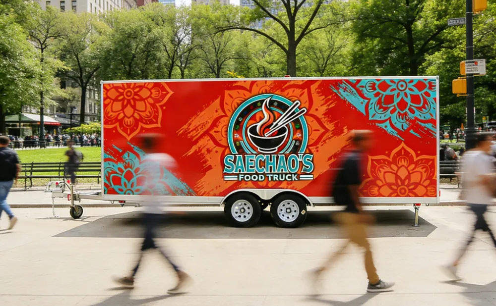 concession food trailer on the street