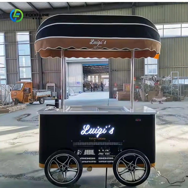 custom food cart black color