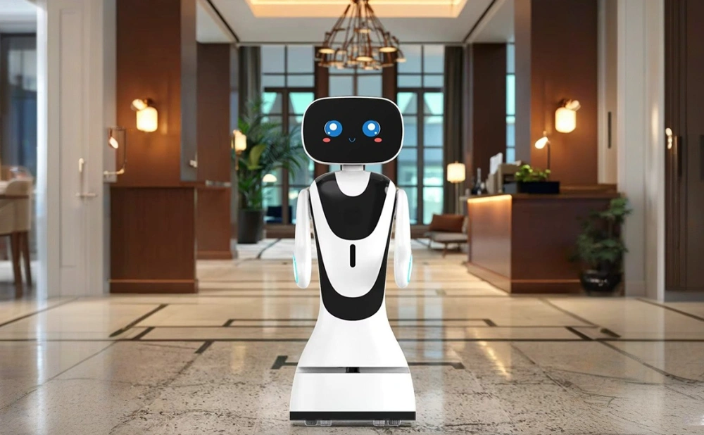 impress your customers with interactive receptionist robot