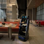 robot for food delivery with large capacity volume