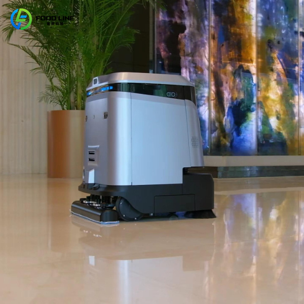 smart cleaning robot working