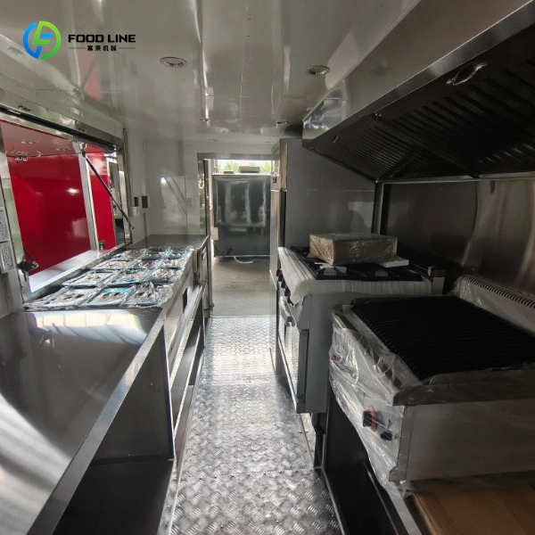 stainless steel inside of the trailer