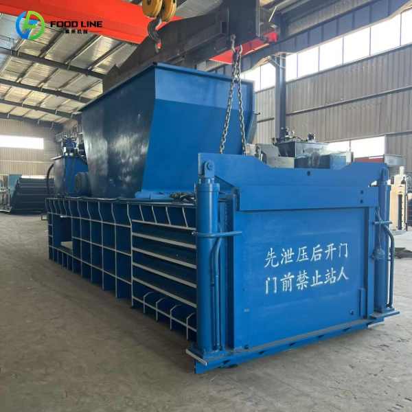 horizontal baler for waste recycling