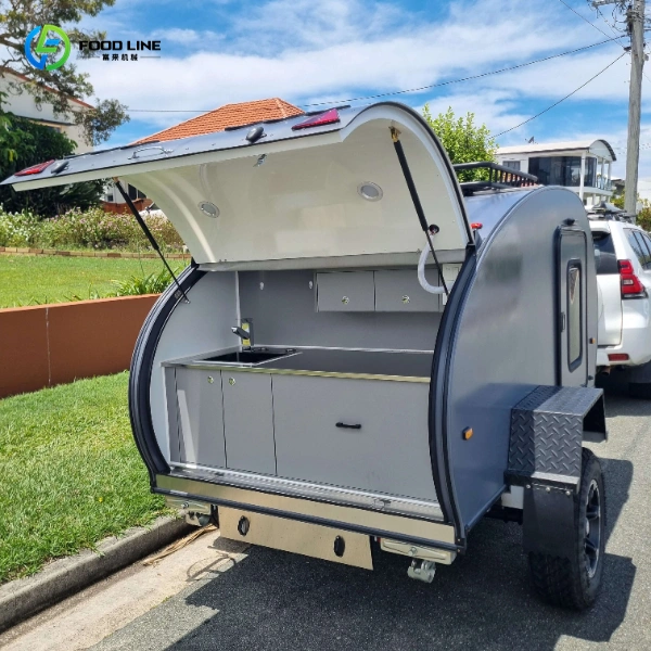 kitchen in the teardrop trailer