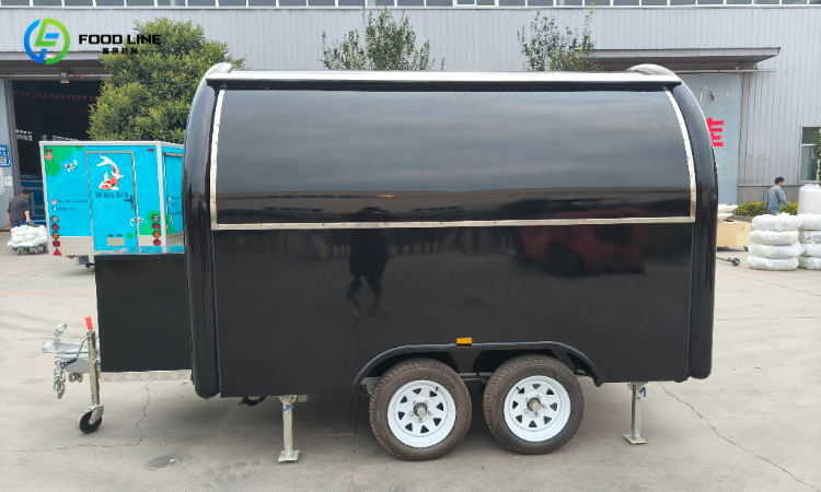 mini concession trailer black