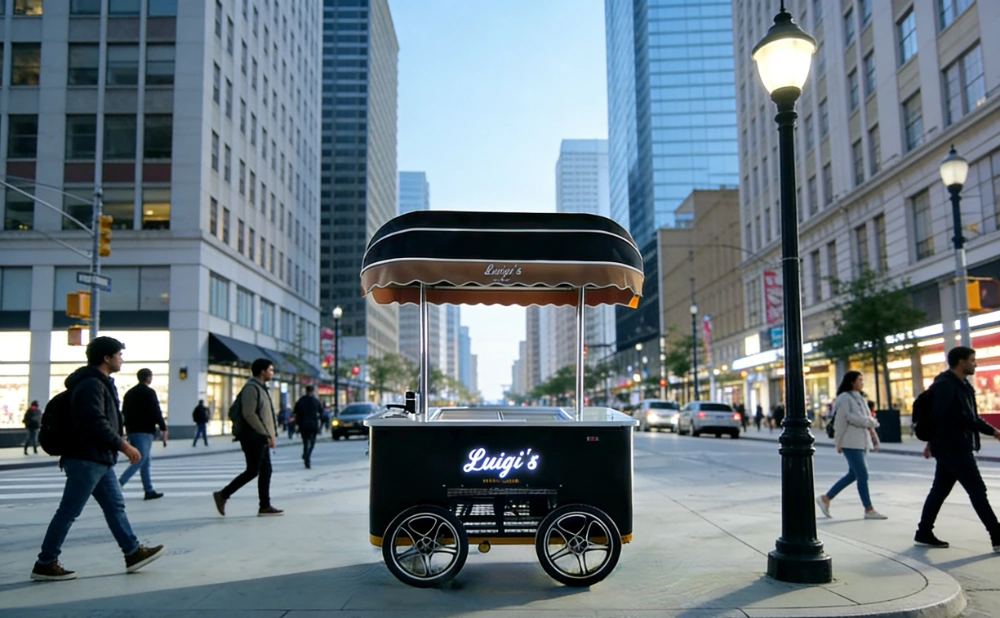 small ice cream freezer cart for sale