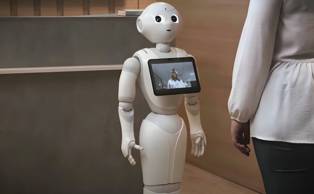 welcome robot with facial recognition