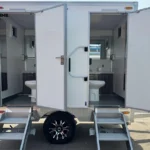 10FT 2 Stall Portable Restroom Trailer for Sale 10ft 2 stall portable restroom trailer toilet trailer