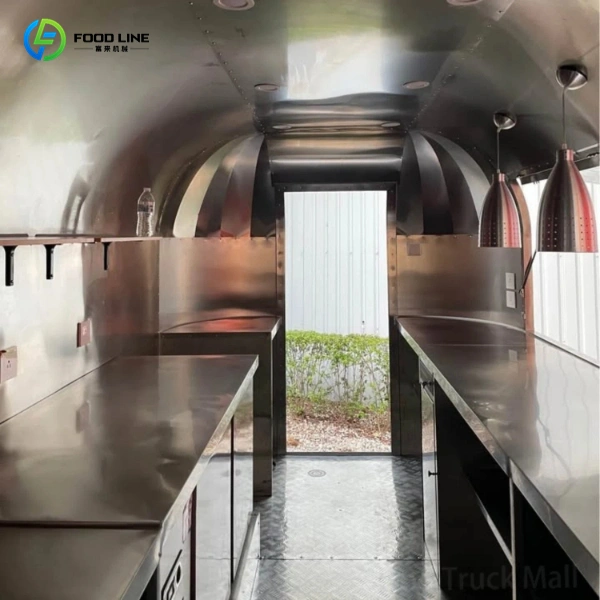 stainless pizza trailer interior