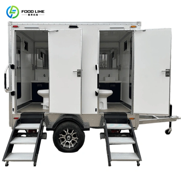 2 station portable restroom trailer for sale