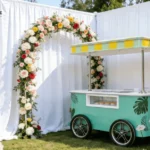 custom ice cream freezer cart for wedding events