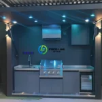 How We Built A Custom Outdoor BBQ Kitchen For An Austrian Client custom outdoor bbq kitchen with smart control