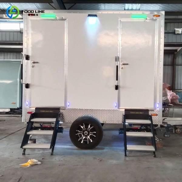 porta potty trailer in the factory