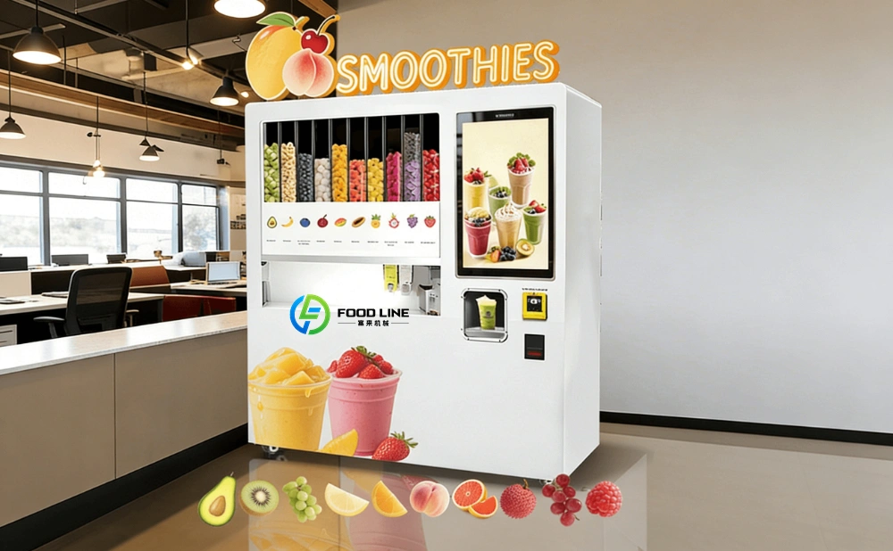 self service fruit smoothie vending machine for sale