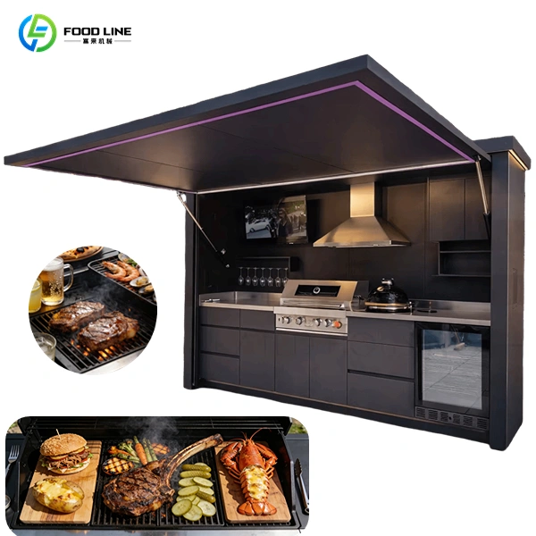 stainless steel modular outdoor kitchen