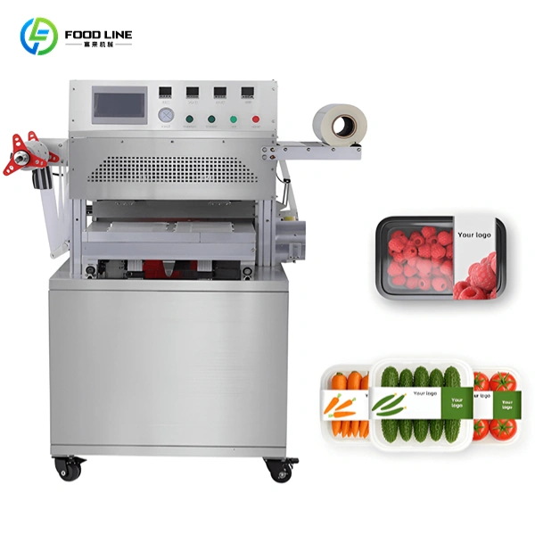 automatic vacuum MAP tray sealer machine