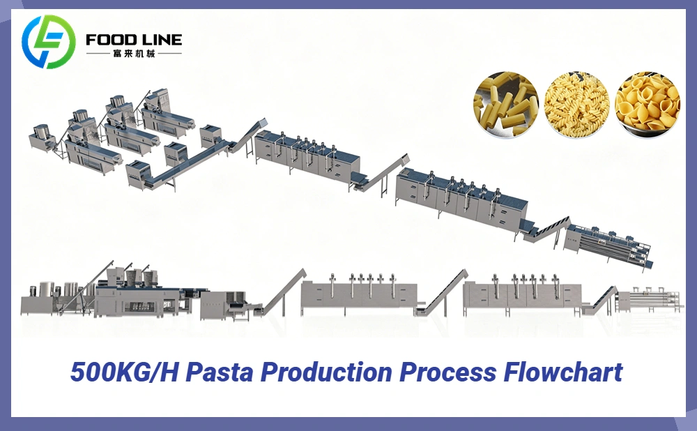500kg/h macaroni pasta production line for sale