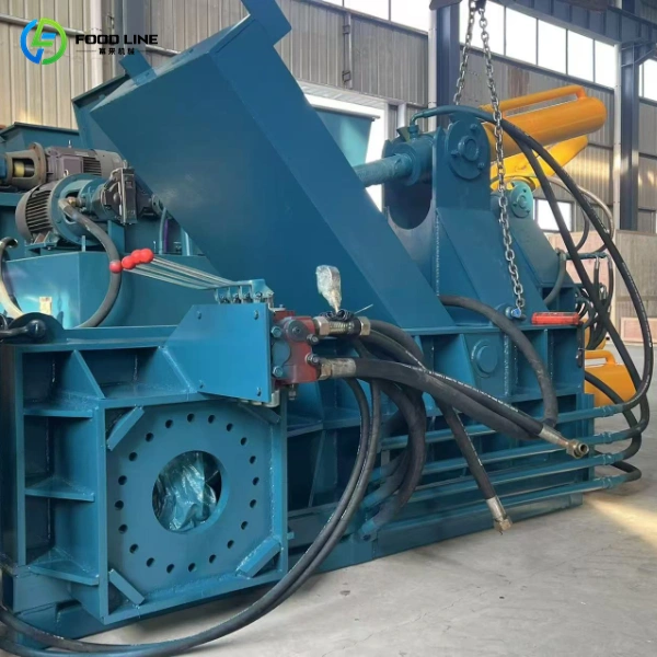 industrial hydraulic scrap baling press