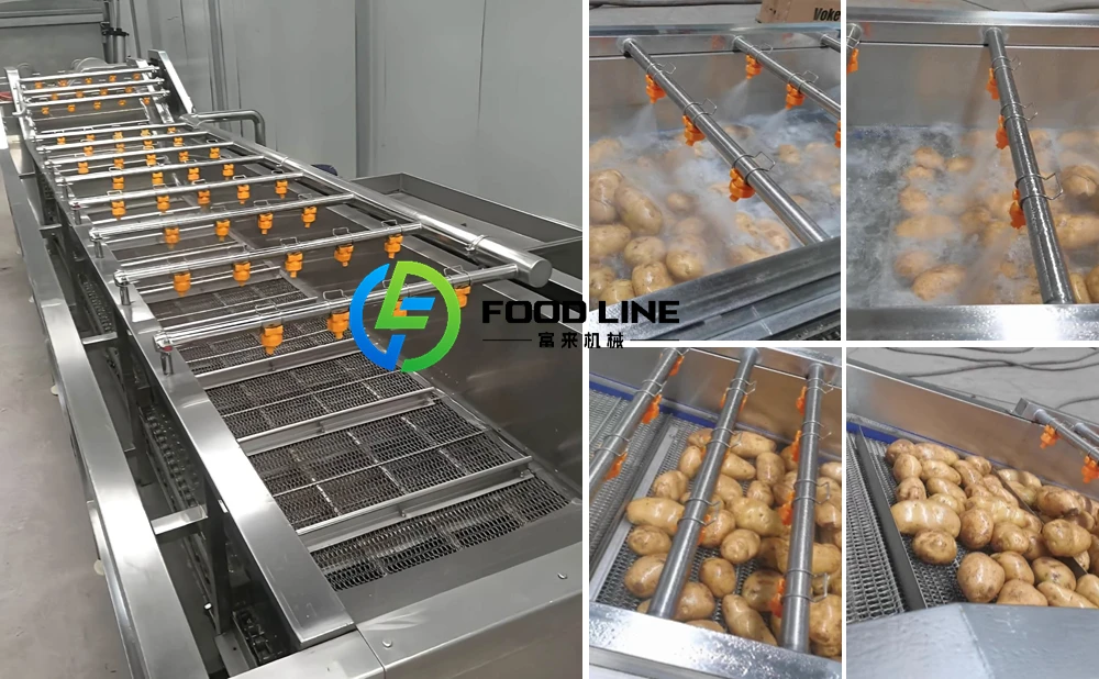 industrial potato washer for fries production lines