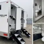 Mobile Porta Potty Trailer Units Export to US Construction Site mobile porta potty trailer for construction site