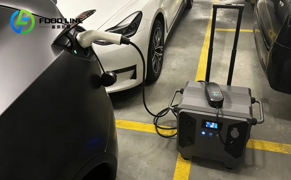 mobile power station for energy storage EV car charging