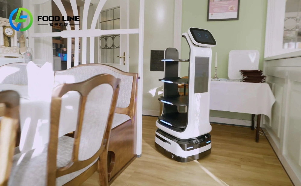 serving robot waiter mars in restaurant
