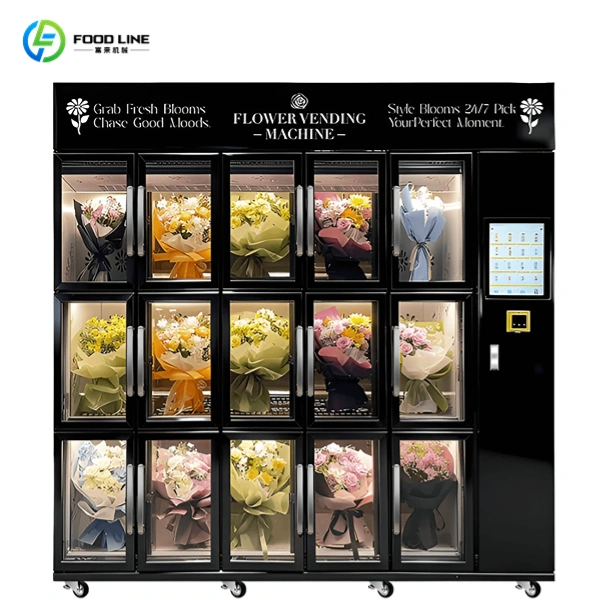 15-cube kiosk for flowers vending