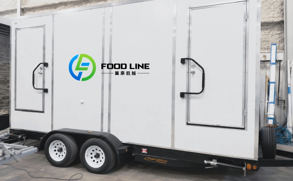 4 station mobile washroom trailer