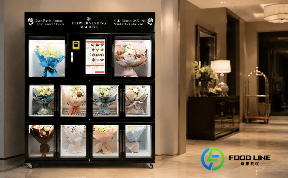 flower vending kiosk in the hotel