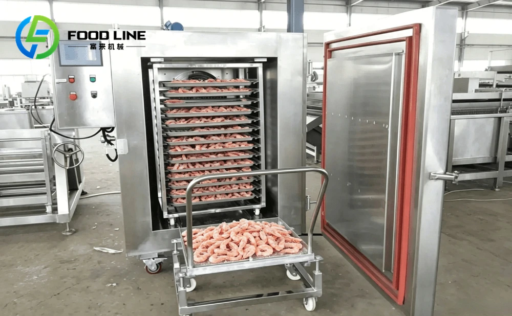 liquid nitrogen blast freezer for sea food factory