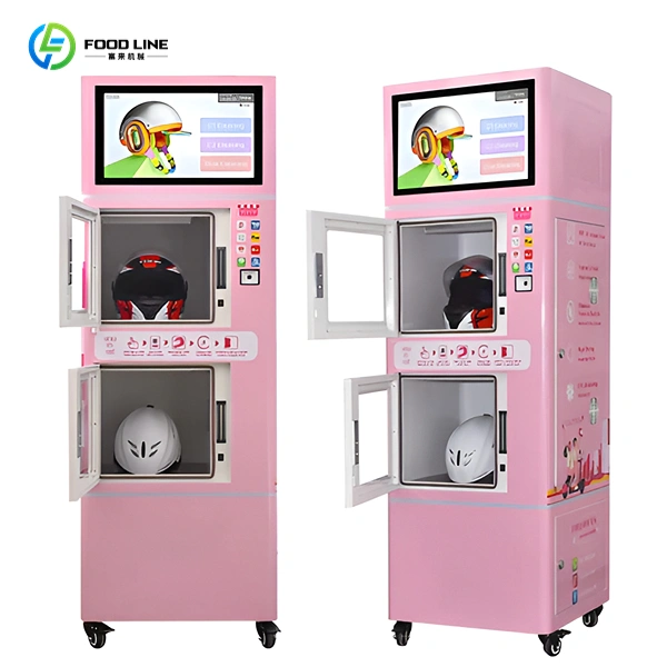 smart helmet disinfection vending station