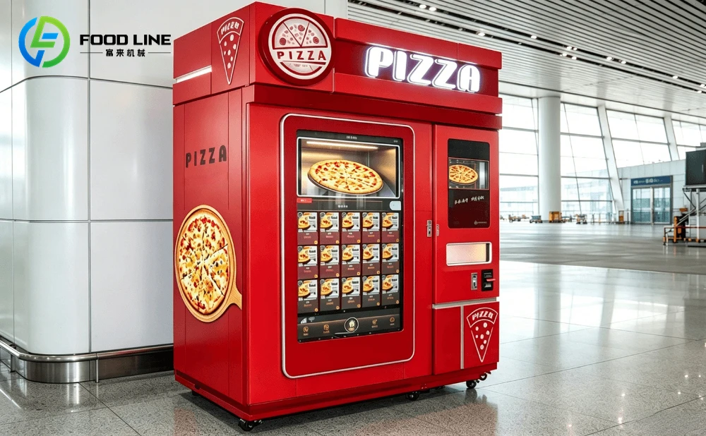 smart pizza vending machine for sale in the airport