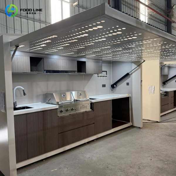 aluminum outdoor kitchen pods factory manufacturing