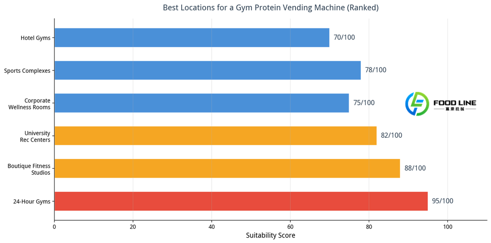 best locations for protein shake vending machines