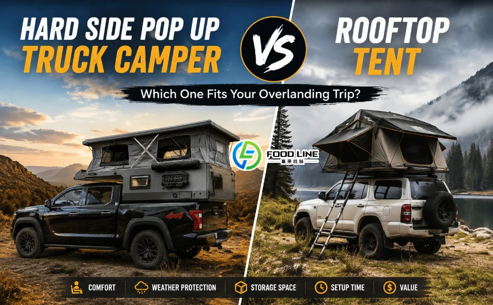 hard side pop up truck camper vs rooftop tent