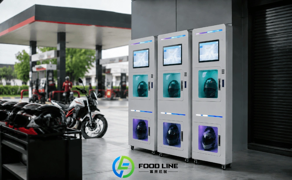 helmet disinfecting machine for gas station