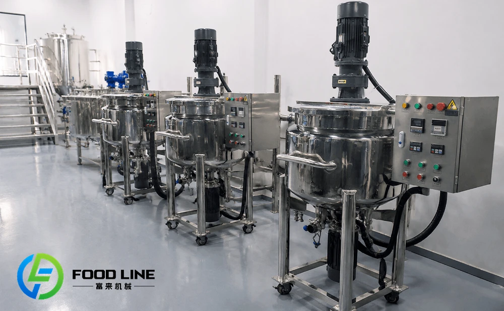 homogenizer mixing tank at the food factory