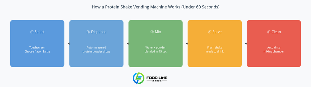 how the protein powder vending machine works