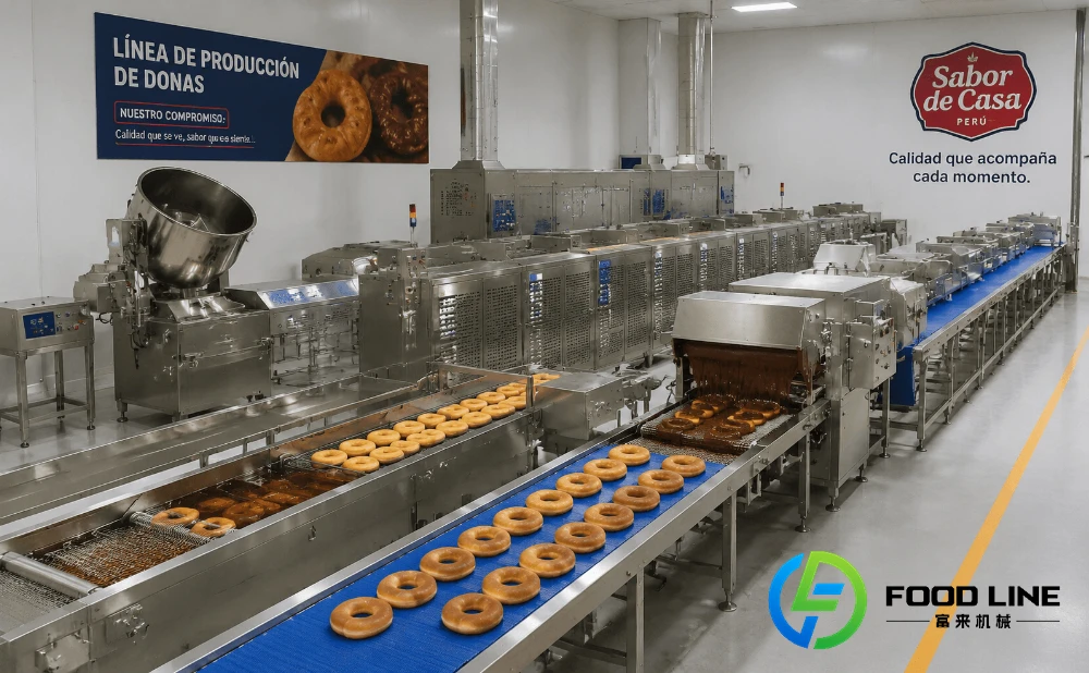 industrial donut making machine line