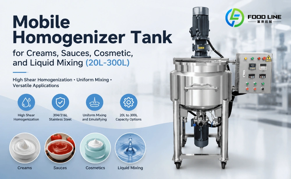mobile high shear homogenizer tank for sale