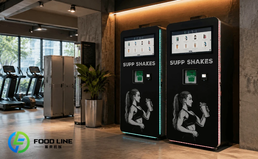 protein smoothie vending machines in the gym