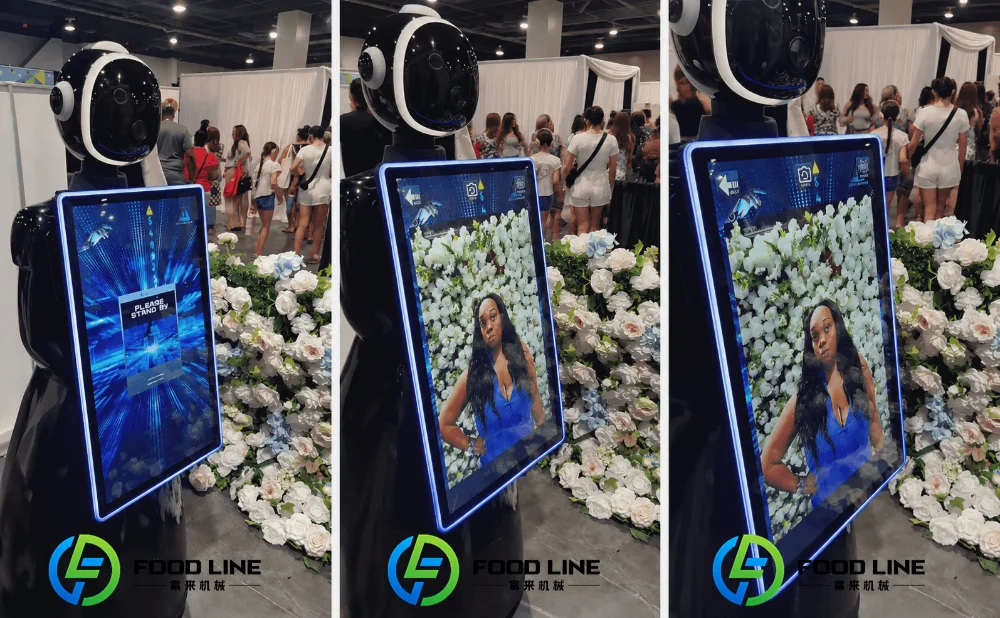 robot photo booth at weddings