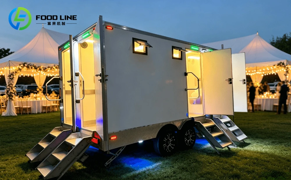 4 stall wedding restroom trailers
