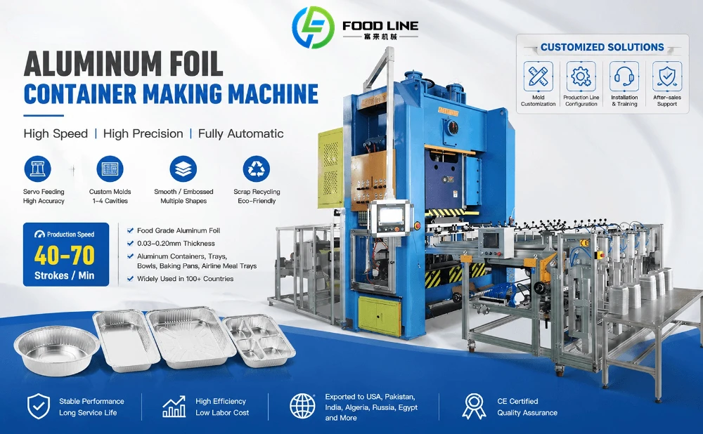 aluminium disposable food container making machine