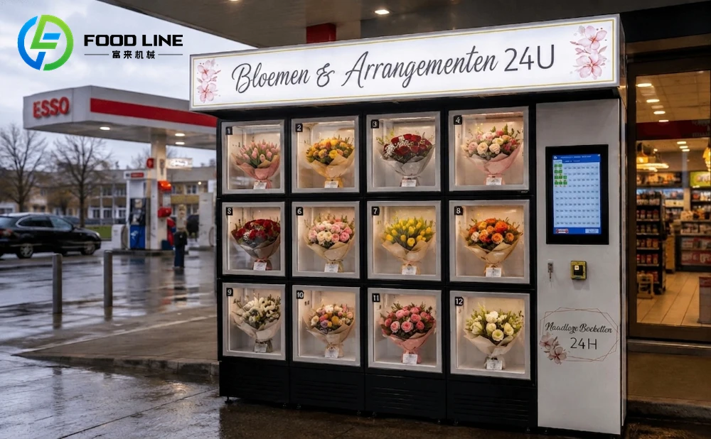 24 hour self serve flower kiosk at the gas station