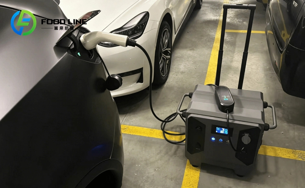 mobile power station for energy storage EV car charging